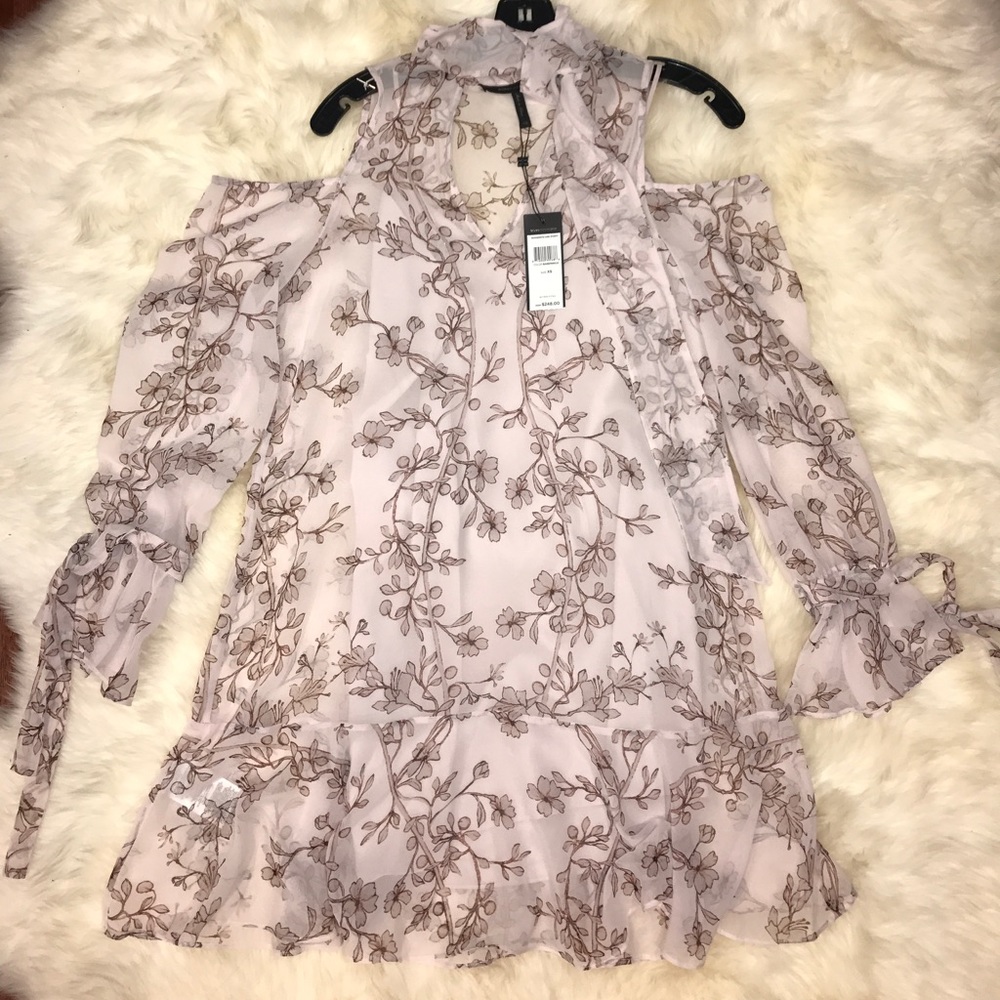 BCBG Cold Shoulder A-line dress XS